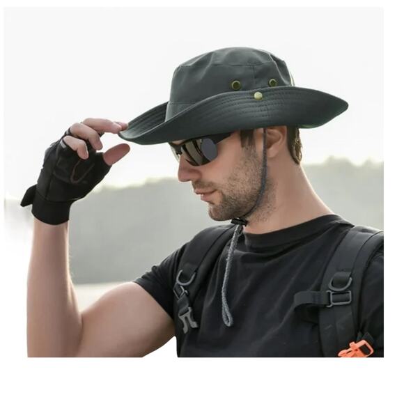 BUCKET HAT Fisherman Summer Beach Men Women 14” Brim Snap Up Side Packable Beach - Picture 6 of 10